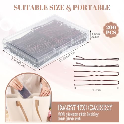 Kit de 200 pinos de cabelo, grampos e grampos de cabelo em forma de U, presentes para mulheres e men