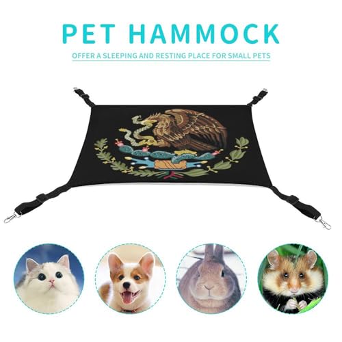 Rede para gatos com ícone da bandeira mexicana - Cama macia para animais de estimação confortável e