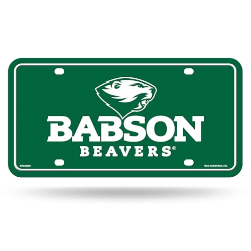Rico Industries NCAA Babson Beavers Metal Auto Tag 6
