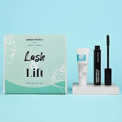 Green People Lash & Lift Mascara Gift Set | Natural Black Mascara & Make-Up Remover Gift - Image 3