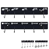 SoeKoa Premium Measuring Cups and Spoons Hanging Rack, Measuring Cup Organizer Rack Suitable for Kitchen Hanging Cups and Spoons, Including Screw and Adhesive Mounting, Cups and Spoons Rack 2pcs