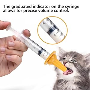 Pet Nursing Bottle,Puppy Bottles for Nursing,Kitten Nursing Bottle,Mini Pet Feeding Bottle and Syringes with Nipples for Newborn Rabbits, Small Animals, Squirrel,Small Breed Puppies