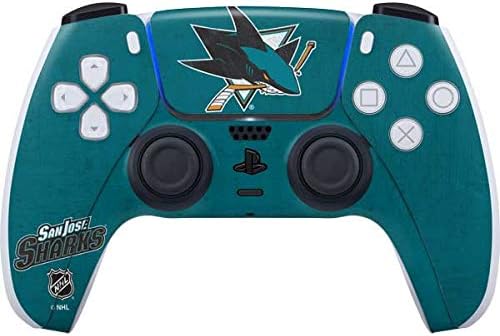 Skinit Decal Gaming Skin Compatible with PS5 Controller (2 Pack) - Officially Licensed NHL San Jose Sharks Frozen Design