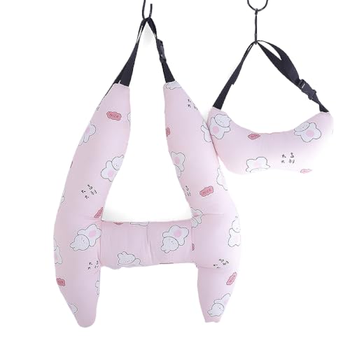 Moniss Travesseiro de dormir em formato de h para carro,com suporte para cabeça,travesseiros de viag