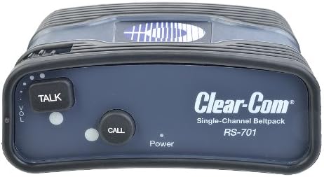 Clear-Com RS-701 кур баштыкчасынын үстүнкү башкаруу элементтери
