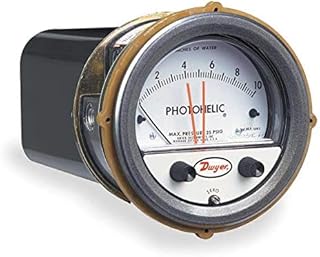 Pressure Gauge, 0 to 10 In H2O
