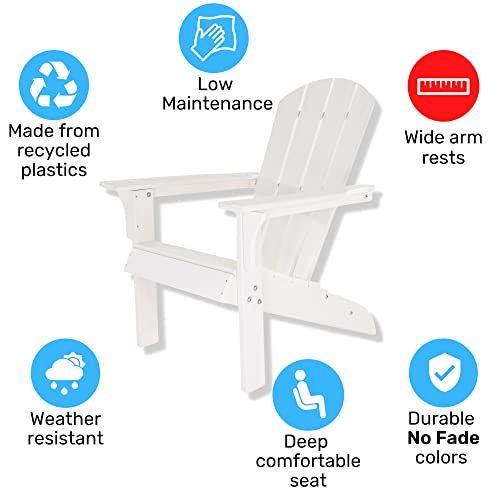 Zenvida Matanzas Adirondack Chair Resin Outdoor Patio Furniture #TOP3
