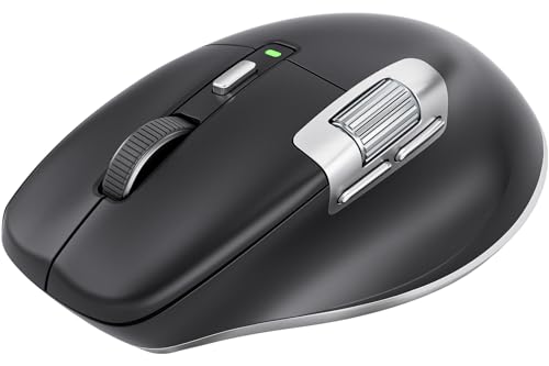 SABLUTE Wireless Mouse with Ultra-Fast Scrolling, Side Scroll, Wired+2.4G,+Dual Bluetooth, 800mAh Rechargeable, App-Customizable, Ergonomic, 8K DPI MAX, MAM6 Quiet Office Mice for Windows, MacOS
