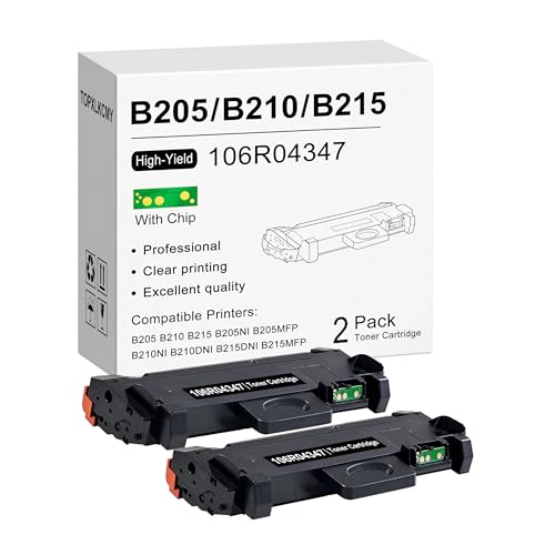 B205/ B210/ B215 (2-Pack, High Yield) Black Toner Cartridge Replacement for Xerox B205 B210 B215 B205NI B205MFP B210DNI B215DNI B215MFP - 106R04347