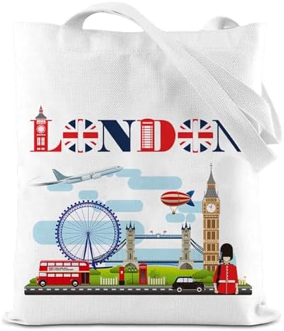 London Souvenirs Gifts Tote Bag - Stylish Canvas Shoulder Handbag...
