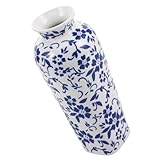 Garneck Jarrón Decorativo de Cerámica Azul y Blanco Chino Vintage Hecho Mano para Sala de Estar y Oficina Centro de Mesa Artístico y Elegante para Arreglos