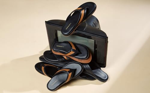 Image of Neeman's Indo-Western Casual Flip Flops for Men | Lightweight, Durable and Flexible | PU Thong Strap & TPR Out sole