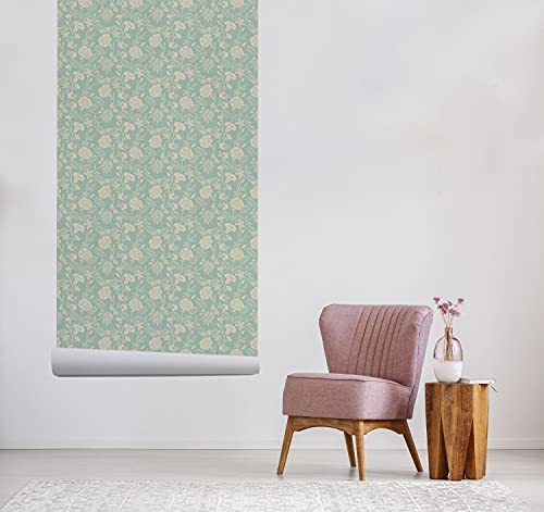 Papier peint abstrait floral décoration murale originale format 104x70 - 5