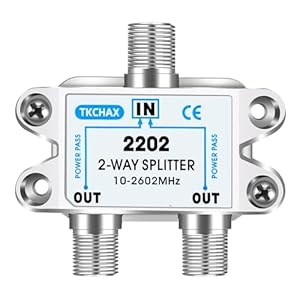 TKCHAX 2-Wege Koaxialkabel Splitter 10-2602 MHz