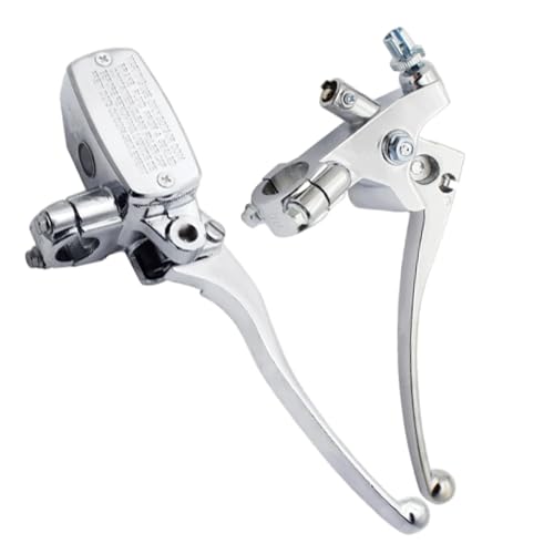 Baceyong Set di montaggio per leva del cilindro principale del freno idraulico per moto Compatibile con la maggior parte delle motociclette da 50-300 cc con freno e frizione da 22 mm cromati
