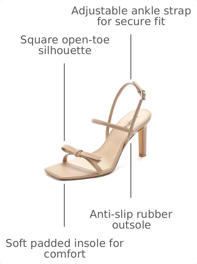 Image of Modatope Womens Sandals Open Toe Strappy Sandals Ankle Strap High Heel Sandals for Women