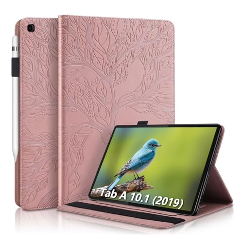 AsWant Samsung Tab A 2019 10.1 Zoll Schutzhülle PU Ledertasche Folio Flip Hülle Brieftasche Stifthalter Tablet Hülle für Samsung Galaxy Tab A 10.1\" 2019 SM-T510/SM-T515 Geprägte Baum - Roségold AsWant Samsung Tab A 2019 10.1 Zoll Schutzhülle PU Ledertasche Folio Flip Hülle Brieftasche Stifthalter Tablet Hülle für Samsung Galaxy Tab A 10.1\" 2019 SM-T510/SM-T515 Geprägte Baum - Roségold
