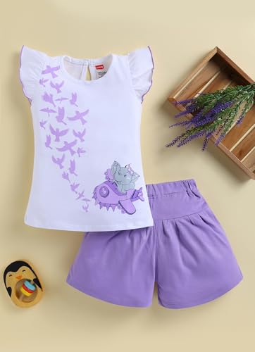 Image of LuvLap Baby Girls Regular Fit 100% Cotton Half Sleeves Girls Top CoSet Pack of 3