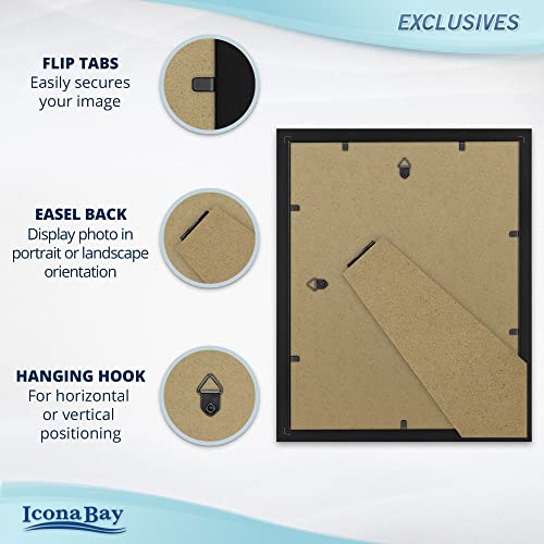 Icona Bay EXCL-BLK-8.5X11TGPK12 8.5X11 Diploma Frames (Black, 12 Pack), Sturdy Wood Composite Certificate Frame, Sleek Document Frame Bulk thumb #3