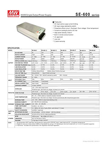 Fuente de alimentación Mean Well 600W 5V 100A miniatura 2