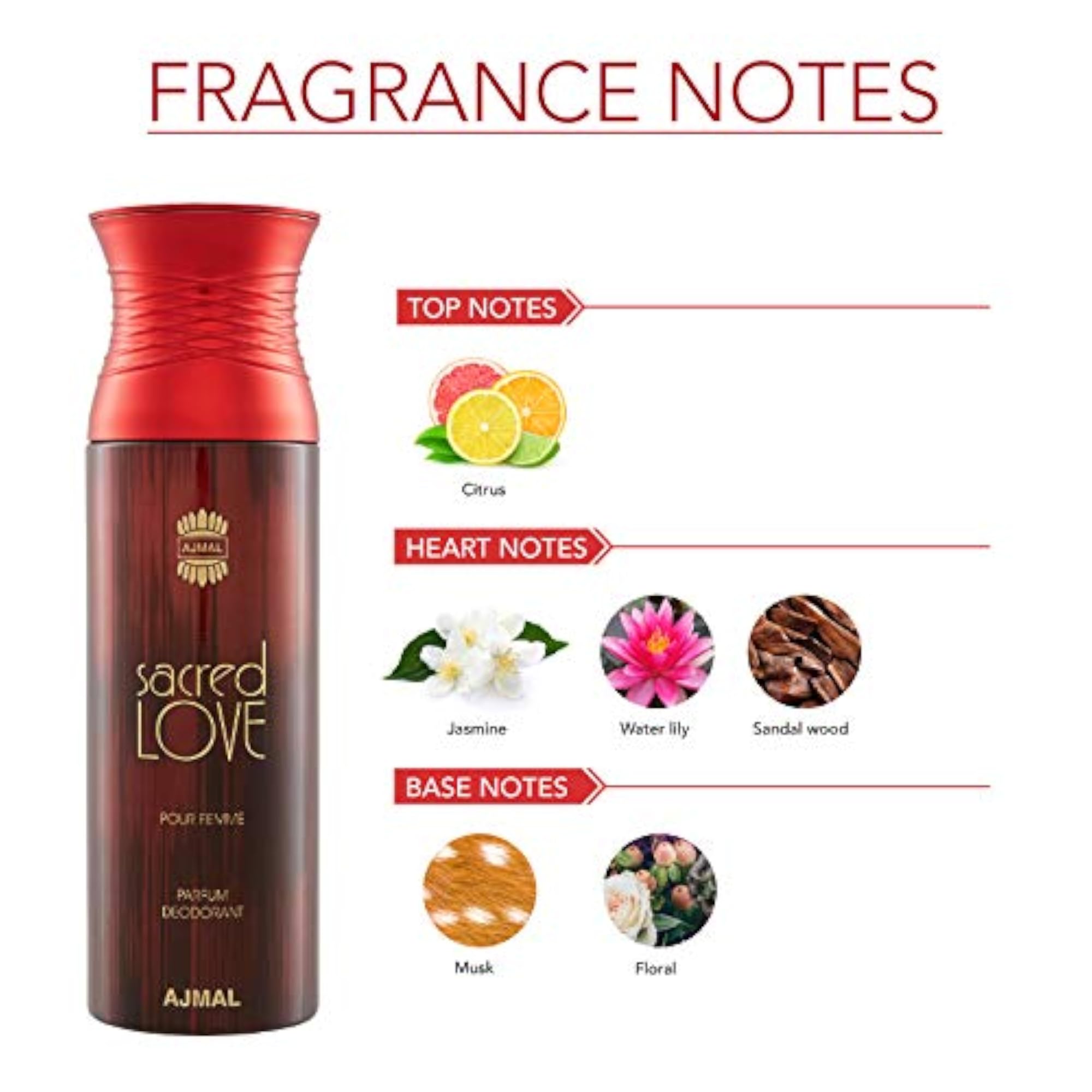 Ajmal Sacred Love & Wisal Deo Spray Pack for Women