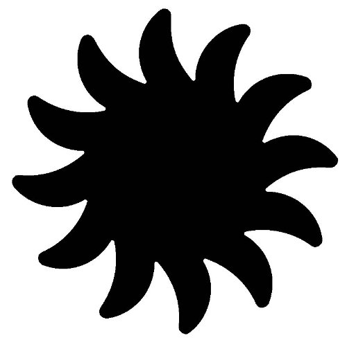 Wedo 168116 Motivlocher klein Sonne (mit praktischem Auffangbehälter, Ausstanzung 1,6 x 1,6 cm) grau / orange