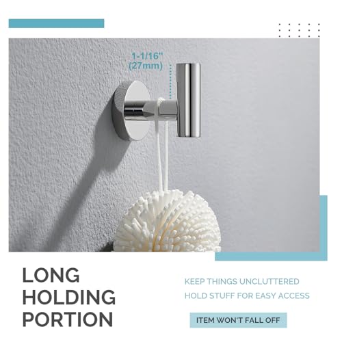 Image of Angle Simple Bathroom Towel Hook Polished Chrome, Hand Towel Holder