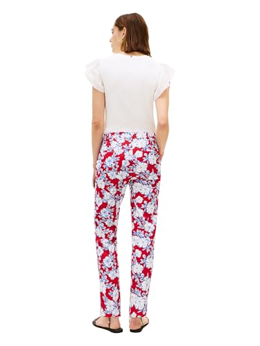 Image of Tommy Hilfiger Women's Twill Slim Chino Pants with Stretch Mid Rise Ankle Pants