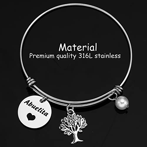 Abuelita Gifts Bracelet for Women in Spanish Jewelry Abuela Present Best Abuelita ever Bracelets Abuelita Bracelet2