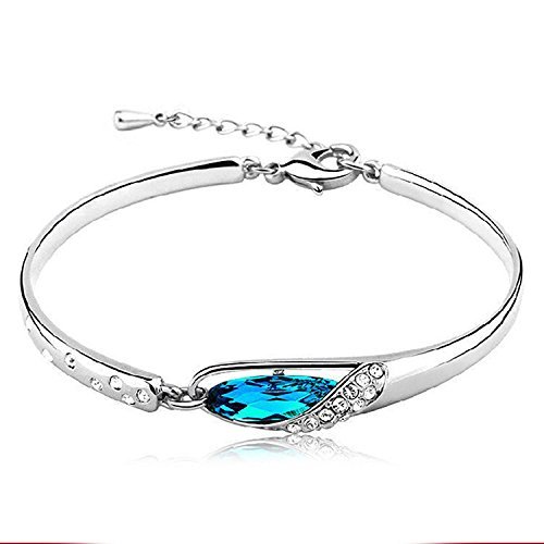Bracelete ETbotu Fashion feminino 925 prata esterlina cristal bracelete
