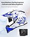 ILM Dual Sport Adventure Motorcycle Helmet with Pinlock Compatible Sun Visor Snowmobile ATV Dirt Bike Off Road Casco Model WS902 (Blue White, XL)