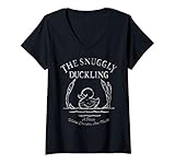 Womens Disney Tangled Snuggly Duckling Logo V-Neck T-Shirt
