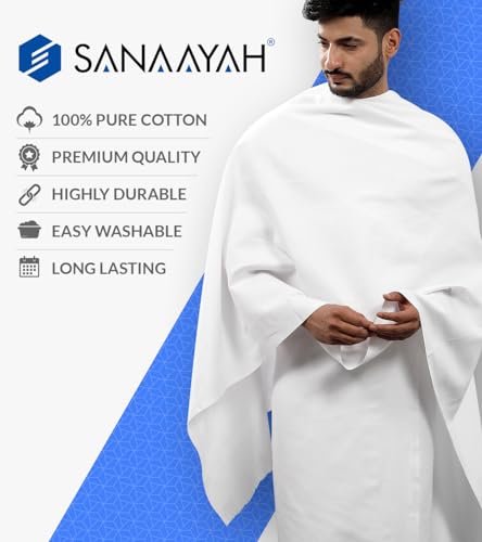 Serviettes Ihram coton pour le pèlerinage de la Omra à La Mecque - 4