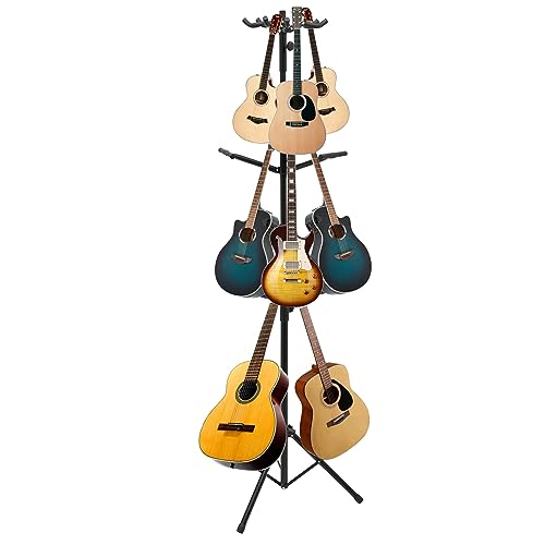 WENNEWU Support De Guitares Multiples à 3 Niveaux, Support Multi-Guitare De Style Vertical, Multi-Stand, Hauteur Et Fond RéGlables, pour Guitare Basse UkuléLé - Les Beatles, Paul McCartney, John Lennon, RIngo Starr, George Harrison WENNEWU Support De Guitares Multiples à 3 Niveaux, Support Multi-Guitare De Style Vertical, Multi-Stand, Hauteur Et Fond RéGlables, pour Guitare Basse UkuléLé – Image 8