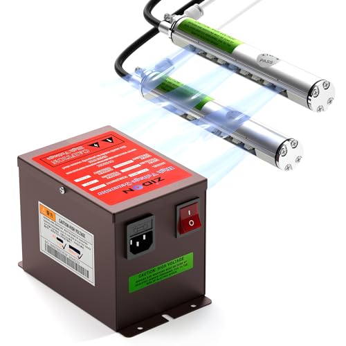 Ionizing Air Bar Static Eliminator, 7KV High Voltage Generator Static Electricity Remover, 2X 7.8” Ionizing Bar, 110V Rapid Anti Static Removal Rod, Air Compressor Required