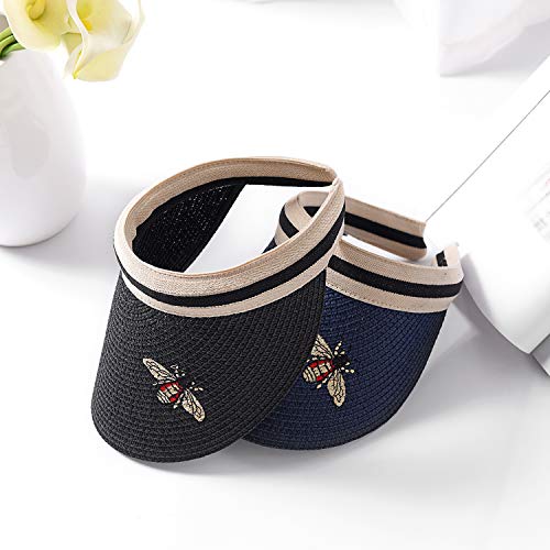 dorriso-Femmes-Visiere-Anti-UV-Pare-Soleil-en-Plein-Air-Bonnet-Chapeau-de-Soleil-Voyage-Cyclisme-Plage-Chapeau-Visiere-Chapeau-de-Paille