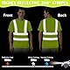 AUYAO Profi Warnschutz T-Shirt Warnkleidung Leicht Kurzarmshirt Kurzarm Hohe Sichtbarkeit Arbeitsshirt Warnshirt Reflektierend Arbeitshemd Hochsichtbares Bahn-T-Shirt Warnschutz Tshirt Herren Gelb L