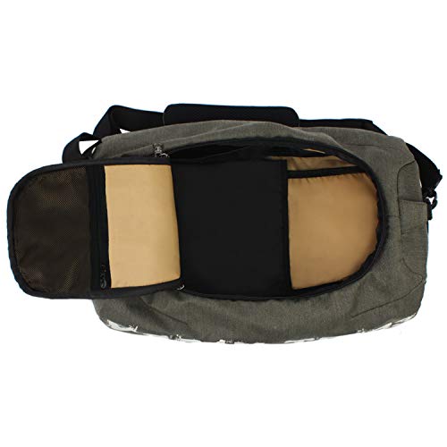 Image of URBAN TRIBE Polyester Plank 23L Gym Bag for Men's and Women's | Sports Duffle Bag with Shoe Compartment | Workout, Fitness, Exercise | Olive, 19 Cm