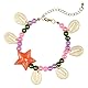 Moana kleines Muschelperlen Fußkettchen Moana Perlen Muschel Fußkettchen Moana Muschel Fußkettchen Gewelltes Fußkettchen aus Schneckenhaus Fußkettchen, Armbänder, Accessoires für den Mädchengeburtstag
