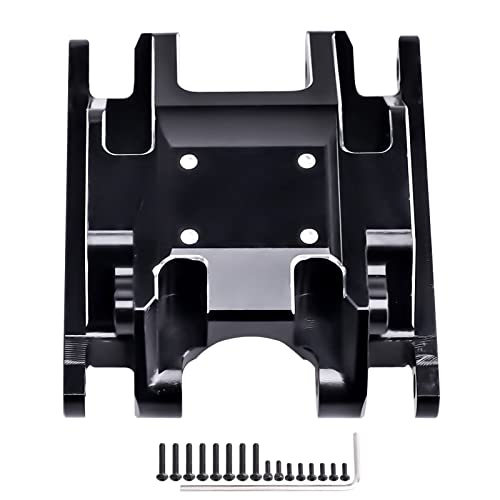 Image of Aluminum Skid Plate Transmission Mount Heavy Duty for TRX4M K10 High Trail F150 Bronco Defender 1 /18 Crawler Car Upgrades (Black Silver)
