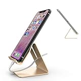 Mr. Spades Cell Phone Stand, Cradle, Dock, Holder, Stand for Switch, All Android Smartphone, iPhone 7 6 6s 8 X Plus 5 5s 5c Charging - Gold