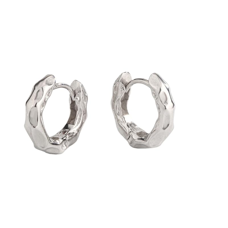 Boucles d'oreilles créoles haut de gamme - Anneaux irréguliers au design épuré pour femme