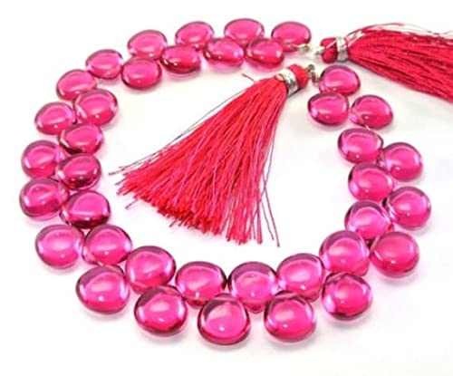 Rubelite Pink Quartz d'exception en forme de cœur lisse pour haute joaillerie