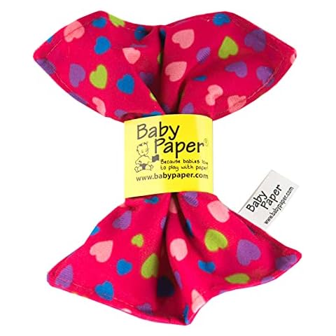 Baby Paper Crinkly Baby Toy, Pink Hearts Cover