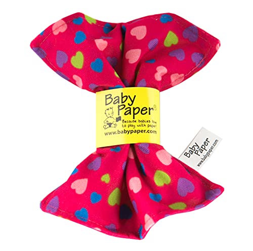 Image of Baby Paper Crinkly Baby Toy, Pink Hearts