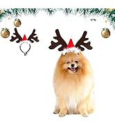 HMCEY Bandeaux de Bois de Peluche Chapeau Rouge Noël Animal Serre Tete Renne Chapeaux de Wapiti B...