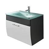 glasbecken 40x25x25 4004428188322 Unbekannt Waschplatz inkl. Glasbecken Salona Anthrazit