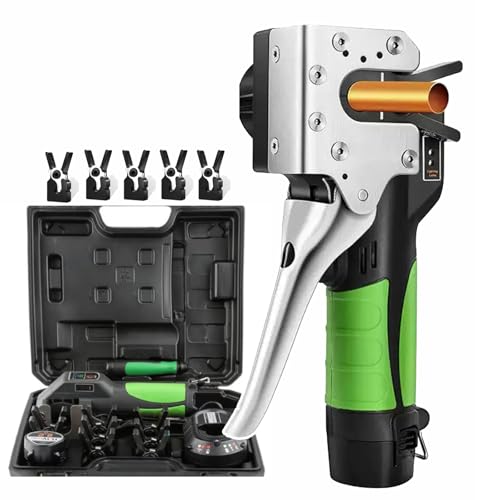 Expansor de Tubos eléctrico, Kit de abocardador de Frenos con luz LED, Abrazaderas de 5/8", abocardado rápido, Cobre Blando, Aluminio (5Collets)