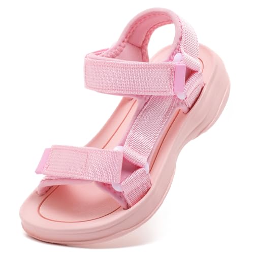 Mbqrbqia Kids Sandals for Boys Girls Toddler Summer Outdoor Beach Shoes Comfortable Lightweight Breathable Athletic Walking Sandals with Adjustable Straps & Anti-slip Sole