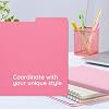 100 Blue Summit Supplies Pink File Folders, Letter Size with 1/3 Tab, Durable 11pt Paper, Pink File Folder 100 Pack, Holds Letter Size Documents #4